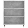 Aparador alto madera contrachapada gris hormigón 69,5x34x180 cm by vidaXL, Sideboards - Ref: Foro24-3198709, Price: 134,64 €,...