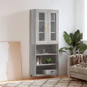 Hohes Sideboard Sonoma graues Sperrholz 69,5x34x180 cm von vidaXL, Sideboards - Ref: Foro24-3198711, Preis: 129,39 €, Rabatt: %