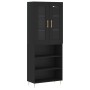 Aparador alto madera contrachapada negro 69,5x34x180 cm de vidaXL, Aparadores - Ref: Foro24-3198714, Precio: 135,40 €, Descue...