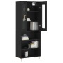 Aparador alto madera contrachapada negro 69,5x34x180 cm de vidaXL, Aparadores - Ref: Foro24-3198714, Precio: 135,40 €, Descue...