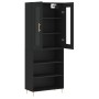 Aparador alto madera contrachapada negro 69,5x34x180 cm de vidaXL, Aparadores - Ref: Foro24-3198714, Precio: 135,40 €, Descue...