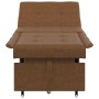 Sofá Cama Marrón 67 x 194 x 38 cm Cuero de ante sintético