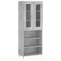 Concrete gray plywood tall sideboard 69.5x34x180 cm by vidaXL, Sideboards - Ref: Foro24-3198717, Price: 134,25 €, Discount: %