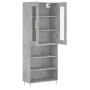 Aparador alto madera contrachapada gris hormigón 69,5x34x180 cm de vidaXL, Aparadores - Ref: Foro24-3198717, Precio: 139,08 €...