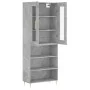 Concrete gray plywood tall sideboard 69.5x34x180 cm by vidaXL, Sideboards - Ref: Foro24-3198717, Price: 134,25 €, Discount: %
