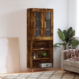 Hohes Sideboard aus geräuchertem Eichensperrholz, 69,5 x 34 x 180 cm von vidaXL, Sideboards - Ref: Foro24-3198718, Preis: 135...