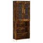 Hohes Sideboard aus geräuchertem Eichensperrholz, 69,5 x 34 x 180 cm von vidaXL, Sideboards - Ref: Foro24-3198718, Preis: 135...