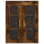 Hohes Sideboard aus geräuchertem Eichensperrholz, 69,5 x 34 x 180 cm von vidaXL, Sideboards - Ref: Foro24-3198718, Preis: 135...