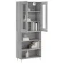 High sideboard sonoma gray plywood 69.5x34x180 cm by vidaXL, Sideboards - Ref: Foro24-3198719, Price: 138,85 €, Discount: %