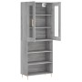 Aparador alto madera contrachapada gris sonoma 69,5x34x180 cm de vidaXL, Aparadores - Ref: Foro24-3198719, Precio: 142,86 €, ...