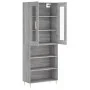High sideboard sonoma gray plywood 69.5x34x180 cm by vidaXL, Sideboards - Ref: Foro24-3198719, Price: 138,85 €, Discount: %