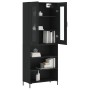 Hohes schwarzes Sperrholz-Sideboard 69,5 x 34 x 180 cm von vidaXL, Sideboards - Ref: Foro24-3198722, Preis: 146,41 €, Rabatt: %
