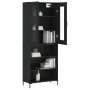 Hohes schwarzes Sperrholz-Sideboard 69,5 x 34 x 180 cm von vidaXL, Sideboards - Ref: Foro24-3198722, Preis: 144,73 €, Rabatt: %