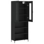 Aparador alto madera contrachapada negro 69,5x34x180 cm de vidaXL, Aparadores - Ref: Foro24-3198722, Precio: 146,41 €, Descue...