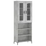 Aparador alto madera contrachapada gris hormigón 69,5x34x180 cm de vidaXL, Aparadores - Ref: Foro24-3198725, Precio: 137,58 €...