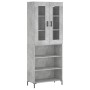 Aparador alto madera contrachapada gris hormigón 69,5x34x180 cm de vidaXL, Aparadores - Ref: Foro24-3198725, Precio: 144,10 €...