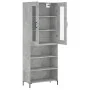 Aparador alto madera contrachapada gris hormigón 69,5x34x180 cm de vidaXL, Aparadores - Ref: Foro24-3198725, Precio: 137,58 €...