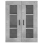 Aparador alto madera contrachapada gris hormigón 69,5x34x180 cm de vidaXL, Aparadores - Ref: Foro24-3198725, Precio: 137,58 €...