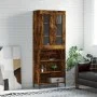 Hohes Sideboard aus geräuchertem Eichensperrholz, 69,5 x 34 x 180 cm von vidaXL, Sideboards - Ref: Foro24-3198726, Preis: 137...