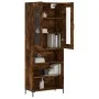 Hohes Sideboard aus geräuchertem Eichensperrholz, 69,5 x 34 x 180 cm von vidaXL, Sideboards - Ref: Foro24-3198726, Preis: 137...