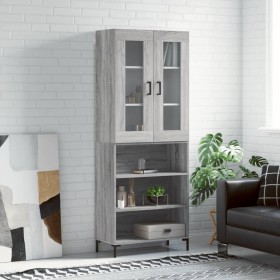 Hohes Sideboard aus sonomagrauem Sperrholz, 69,5 x 34 x 180 cm von vidaXL, Sideboards - Ref: Foro24-3198727, Preis: 135,58 €,...