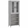 Aparador alto madera contrachapada gris sonoma 69,5x34x180 cm de vidaXL, Aparadores - Ref: Foro24-3198727, Precio: 133,81 €, ...