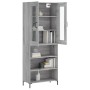 Aparador alto madera contrachapada gris sonoma 69,5x34x180 cm de vidaXL, Aparadores - Ref: Foro24-3198727, Precio: 141,65 €, ...