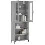 Aparador alto madera contrachapada gris sonoma 69,5x34x180 cm de vidaXL, Aparadores - Ref: Foro24-3198727, Precio: 133,81 €, ...