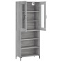 Aparador alto madera contrachapada gris sonoma 69,5x34x180 cm de vidaXL, Aparadores - Ref: Foro24-3198727, Precio: 141,65 €, ...