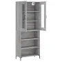 Aparador alto madera contrachapada gris sonoma 69,5x34x180 cm de vidaXL, Aparadores - Ref: Foro24-3198727, Precio: 133,81 €, ...