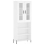 Hohes weißes Sperrholz-Sideboard 69,5 x 34 x 180 cm von vidaXL, Sideboards - Ref: Foro24-3198729, Preis: 156,13 €, Rabatt: %