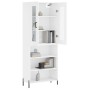 Hohes weißes Sperrholz-Sideboard 69,5 x 34 x 180 cm von vidaXL, Sideboards - Ref: Foro24-3198729, Preis: 156,13 €, Rabatt: %