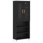 Aparador alto madera contrachapada negro 69,5x34x180 cm de vidaXL, Aparadores - Ref: Foro24-3198706, Precio: 151,14 €, Descue...