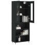 Aparador alto madera contrachapada negro 69,5x34x180 cm de vidaXL, Aparadores - Ref: Foro24-3198706, Precio: 151,14 €, Descue...