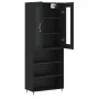 Aparador alto madera contrachapada negro 69,5x34x180 cm de vidaXL, Aparadores - Ref: Foro24-3198706, Precio: 149,05 €, Descue...
