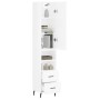 Aparador alto madera contrachapada blanco brillo 34,5x34x180 cm de vidaXL, Aparadores - Ref: Foro24-3198931, Precio: 123,60 €...