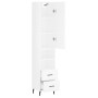 Aparador alto madera contrachapada blanco brillo 34,5x34x180 cm de vidaXL, Aparadores - Ref: Foro24-3198931, Precio: 123,60 €...