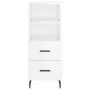 Hohes Sideboard Sperrholz glänzend weiß 34,5x34x180 cm von vidaXL, Sideboards - Ref: Foro24-3198931, Preis: 121,98 €, Rabatt: %
