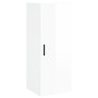 Aparador alto madera contrachapada blanco brillo 34,5x34x180 cm de vidaXL, Aparadores - Ref: Foro24-3198931, Precio: 123,60 €...