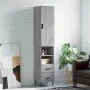 Aparador alto madera contrachapada gris Sonoma 34,5x34x180 cm de vidaXL, Aparadores - Ref: Foro24-3198935, Precio: 114,61 €, ...