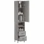 Hohes Sonoma-Sideboard aus grauem Sperrholz, 34,5 x 34 x 180 cm von vidaXL, Sideboards - Ref: Foro24-3198935, Preis: 114,61 €...