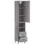Aparador alto madera contrachapada gris Sonoma 34,5x34x180 cm de vidaXL, Aparadores - Ref: Foro24-3198935, Precio: 114,61 €, ...