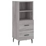 Hohes Sonoma-Sideboard aus grauem Sperrholz, 34,5 x 34 x 180 cm von vidaXL, Sideboards - Ref: Foro24-3198935, Preis: 116,00 €...