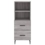 Hohes Sonoma-Sideboard aus grauem Sperrholz, 34,5 x 34 x 180 cm von vidaXL, Sideboards - Ref: Foro24-3198935, Preis: 116,00 €...