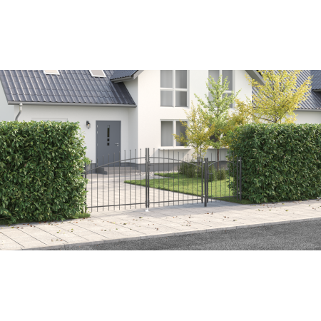 Puerta de jardín Negro 150 x 400 cm