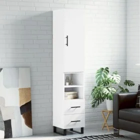 Aparador alto madera contrachapada blanco 34,5x34x180 cm de vidaXL, Aparadores - Ref: Foro24-3198937, Precio: 113,46 €, Descu...