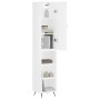 Aparador alto madera contrachapada blanco 34,5x34x180 cm de vidaXL, Aparadores - Ref: Foro24-3198953, Precio: 89,25 €, Descue...