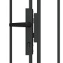 Puerta de Cerca con cerradura Gris 300 x 175 cm Acero