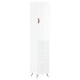 Aparador alto madera contrachapada blanco brillo 34,5x34x180 cm de vidaXL, Aparadores - Ref: Foro24-3198955, Precio: 95,09 €,...