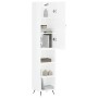 Aparador alto madera contrachapada blanco brillo 34,5x34x180 cm de vidaXL, Aparadores - Ref: Foro24-3198955, Precio: 95,09 €,...